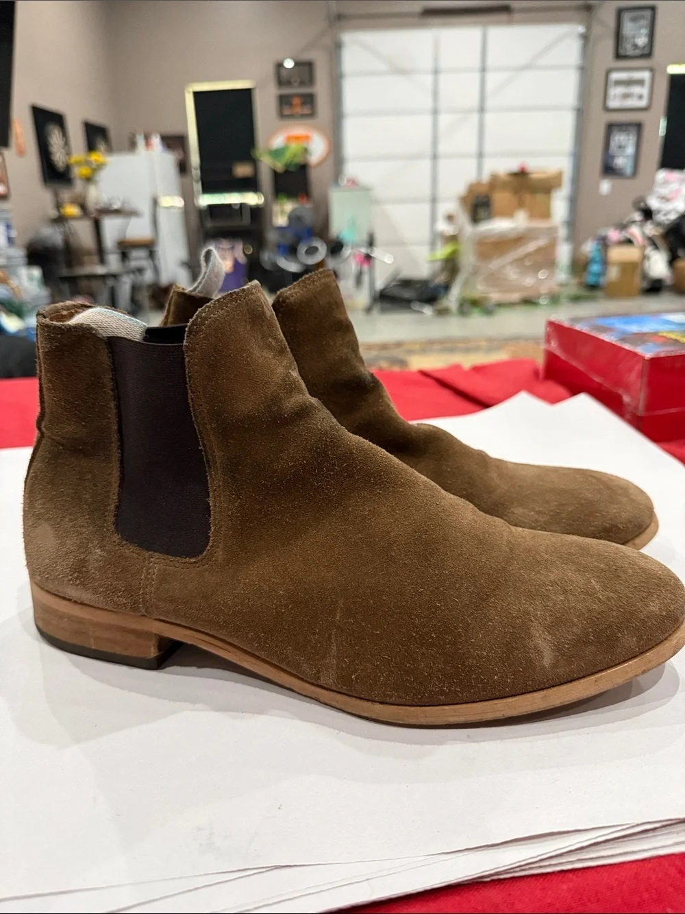 Men's Brown Suede Chukka Boots — Slip-On Chelsea Style